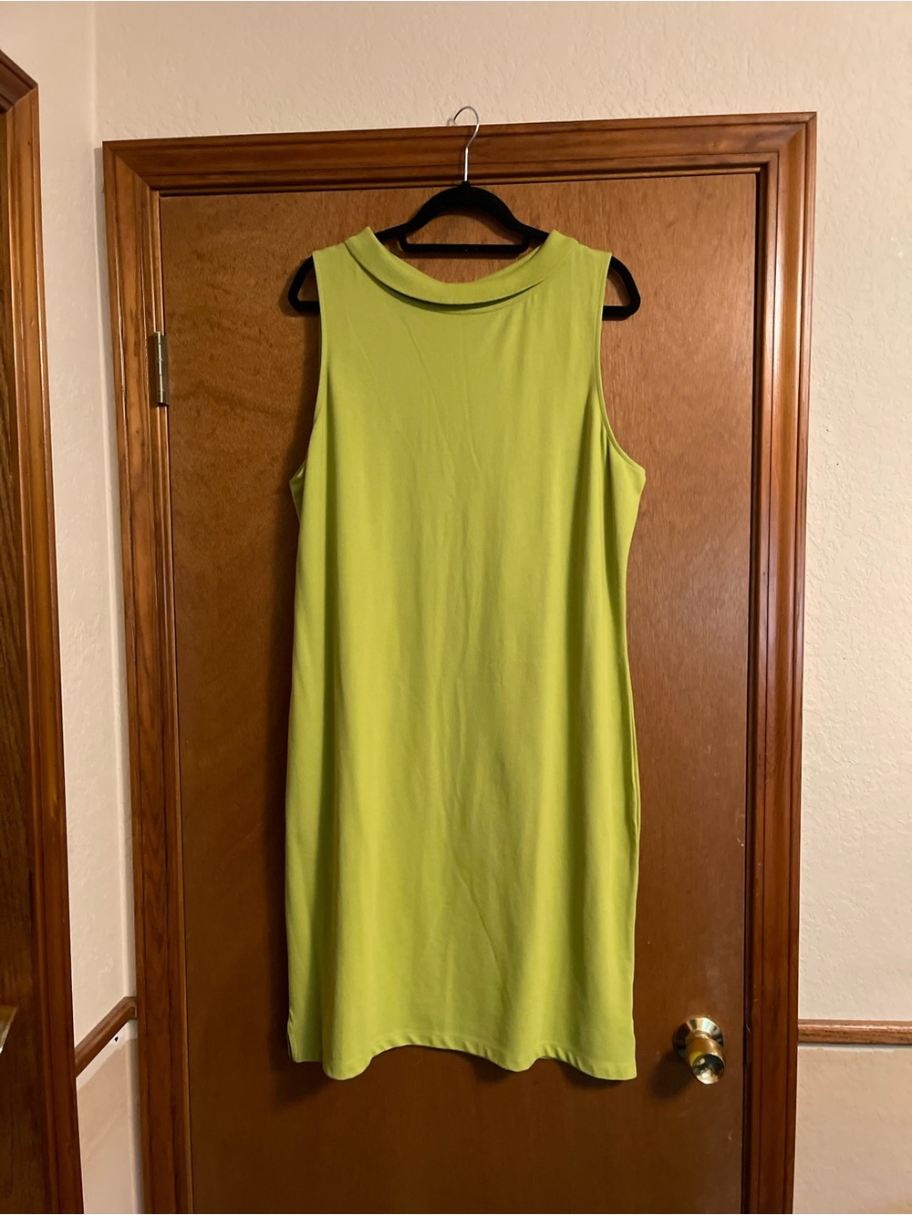 Talbots Lime Green Sleeveless Shift Dress